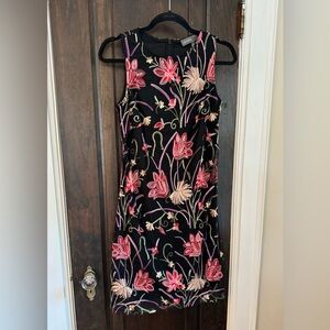 Donna Ricco embroidered sleeveless dress